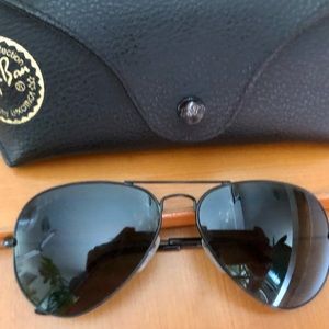 Ray Ban Classic Aviator Sunglasses Blk Metal 58mm